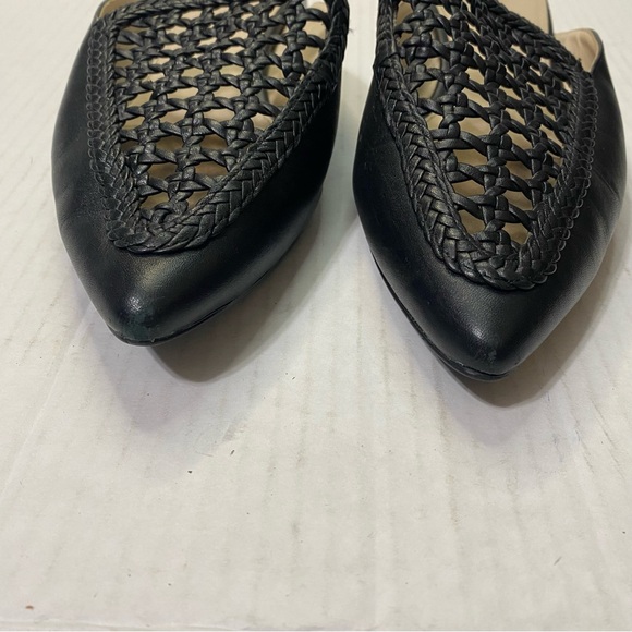 Cole Haan Grand OS Payson Woven Leather Mules Black Slip On Size 8B - Picture 4 of 10